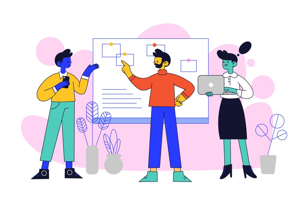 Team collaborating on project planning